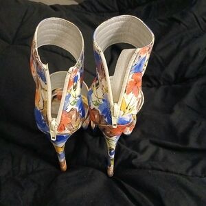 Qupid Multicolor Floral Heels